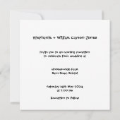 Aangepast land bruiloft rode tractor uitnodiging (Achterkant)