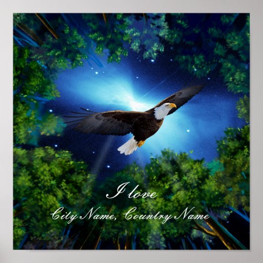 Aangepast land naam stad poster (Voorkant)