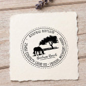 Aangepast land paard adres stempel
