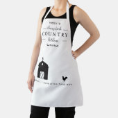 Aangepast Land, Schuur en Haan Zwart-wit Schort (Insitu)