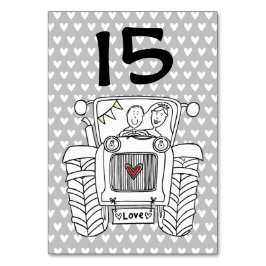 Aangepast landelijk huwelijks tractor tafelnummer