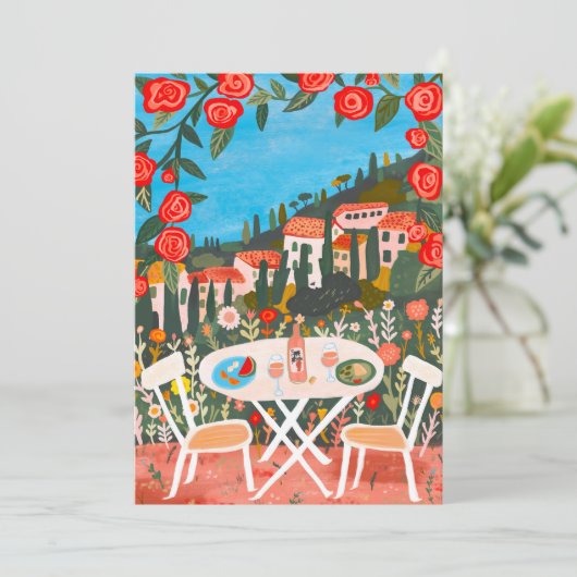 Aangepast Landelijk Maaltijd met Uitzicht Kunst Menu (Staand voorkant)