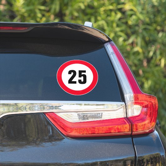 Aangepast langzaam 25 mph-snelheidslimiet vinylsti sticker (Auto Zijkant)
