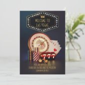 Aangepast Las Vegas Bachelorette Party Kaart (Staand voorkant)