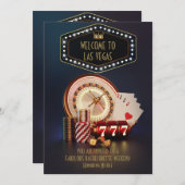 Aangepast Las Vegas Bachelorette Party Kaart (Voorkant / Achterkant)