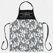 Aangepast lat voor zwart-wit Lily patroon Schort (Voorkant)