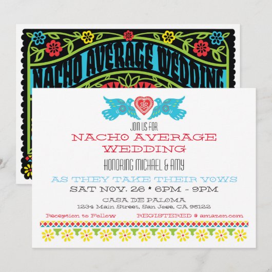 Aangepast laveer Papel Picado Banner Kaart (Voorkant / Achterkant)