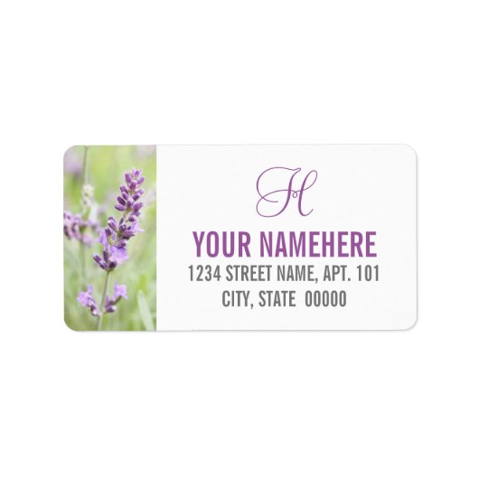 Aangepast lavender etiket (Voorkant)