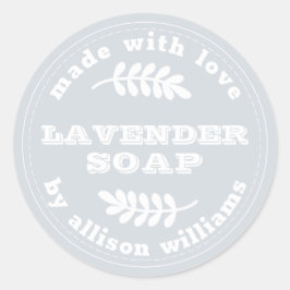 Aangepast lavender-pasta Blauw Ronde Sticker