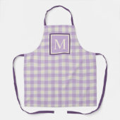 Aangepast  lavender Violet Paars Ivory Gingham Schort (Voorkant)