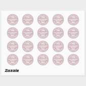 Aangepast lavender-zeepastel Paars Ronde Sticker (Vel)