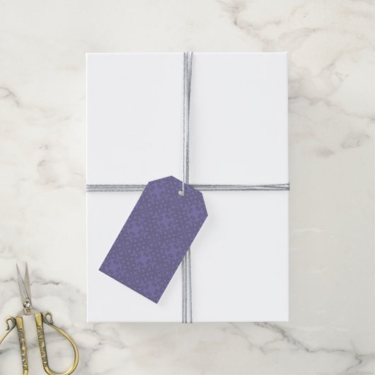 Aangepast lavenderpatroon cadeaulabel (Met Touw)