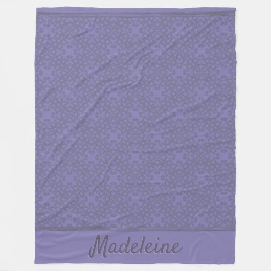 Aangepast lavenderpatroon fleece deken (Voorkant)