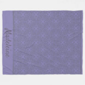 Aangepast lavenderpatroon fleece deken (Voorkant (Horizontaal))