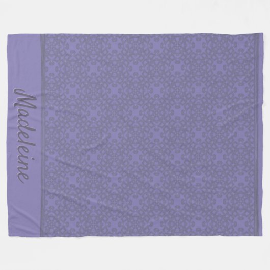 Aangepast lavenderpatroon fleece deken (Voorkant (Horizontaal))