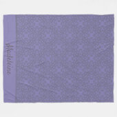 Aangepast lavenderpatroon fleece deken (Voorkant (Horizontaal))
