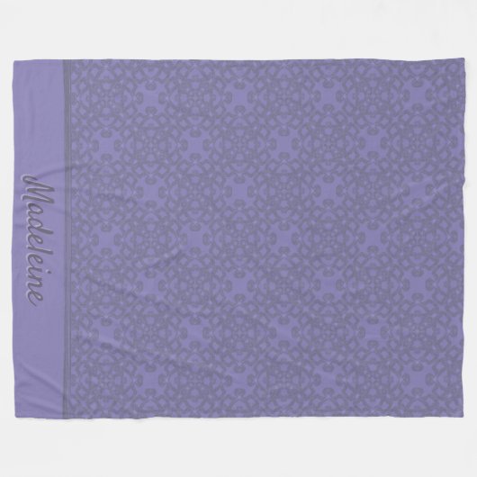 Aangepast lavenderpatroon fleece deken (Voorkant (Horizontaal))