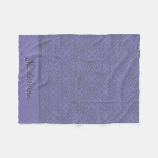 Aangepast lavenderpatroon fleece deken (Voorkant (Horizontaal))