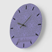 Aangepast lavenderpatroon grote klok (Hoek)