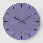 Aangepast lavenderpatroon grote klok (Voorkant)