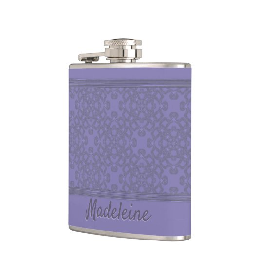 Aangepast lavenderpatroon heupfles (Links)