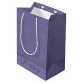 Aangepast lavenderpatroon medium cadeauzakje (Achterkant Gekanteld)