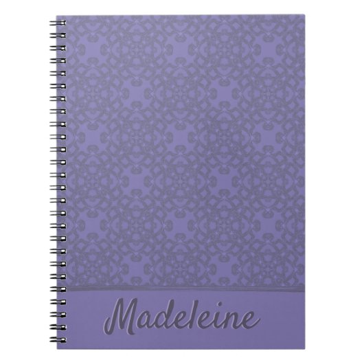 Aangepast lavenderpatroon notitieboek (Voorkant)
