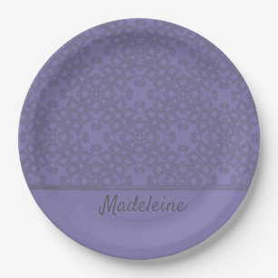 Aangepast lavenderpatroon papieren bordje