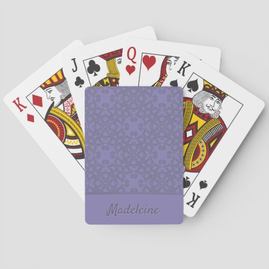 Aangepast lavenderpatroon pokerkaarten (Achterkant)