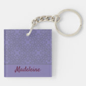 Aangepast lavenderpatroon sleutelhanger (Achterkant)