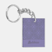 Aangepast lavenderpatroon sleutelhanger (Voorkant Links)