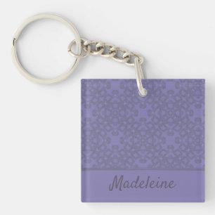 Aangepast lavenderpatroon sleutelhanger