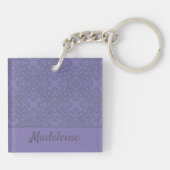 Aangepast lavenderpatroon sleutelhanger (Achterkant)