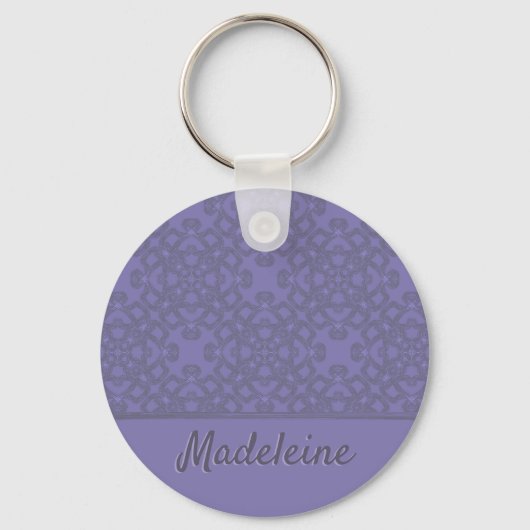 Aangepast lavenderpatroon sleutelhanger (Voorkant)