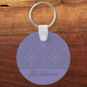 Aangepast lavenderpatroon sleutelhanger (Voorkant)