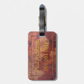 Aangepast  leder monogram of Initiaal Bagagelabel (Achterkant verticaal)