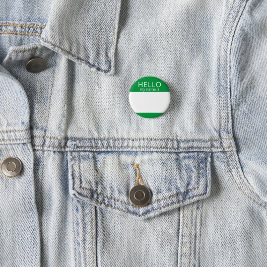 Aangepast leeg HALLO mijn naam is badge Ronde Button 3,2 Cm (In situ)