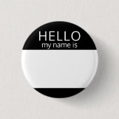 Aangepast leeg HALLO mijn naam is badge Ronde Button 3,2 Cm (Voorkant)