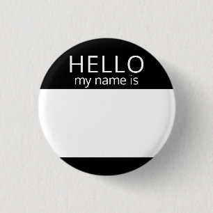 Aangepast leeg HALLO mijn naam is badge Ronde Button 3,2 Cm