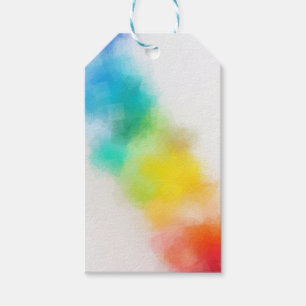 Aangepast leeg, moderne Sjabloon kleurrijk roze ro Cadeaulabel