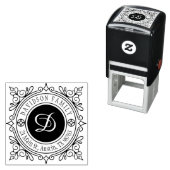 Aangepast legant Classy Monogram Retouradres Zelfinktende Stempel (In situ)