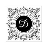 Aangepast legant Classy Monogram Retouradres Zelfinktende Stempel (Design)