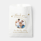 Aangepast legant Gold Bedankt voor je foto-weduwsc Bedankzakje (Voorkant)