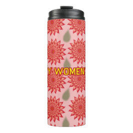 Aangepast Lente Bloem Vrouwendag Patroon Thermosbeker