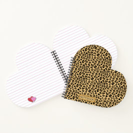 Aangepast Leopard-afdrukpatroon Notitieboek