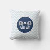 Aangepast lephant Pillow Blue Kussen (Voorkant)