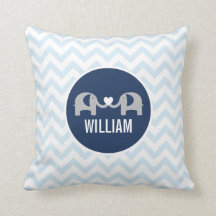 Aangepast lephant Pillow Blue