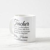 Aangepast leraar Rockstar Koffiemok (Voorkant links)