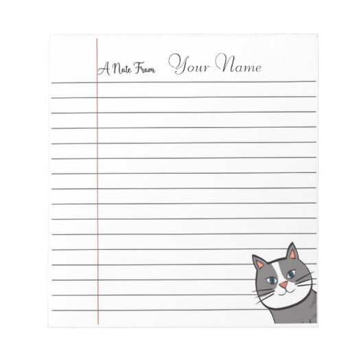 Aangepast lesblok notitieblok (Voorkant)