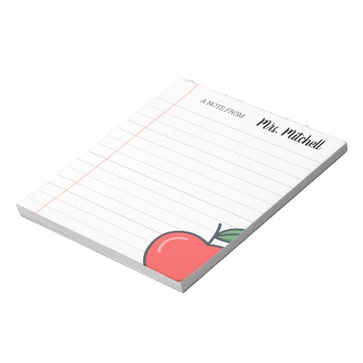 Aangepast lesblok notitieblok (Linkerzijde)